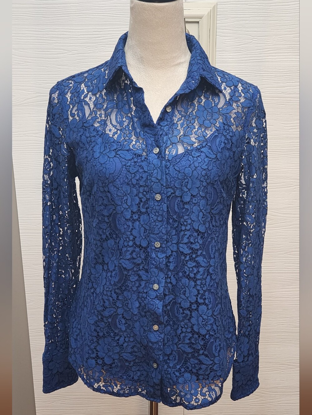 J Crew Lace Blouse w/ Cami Cotton Blend Size 4 Retail $120